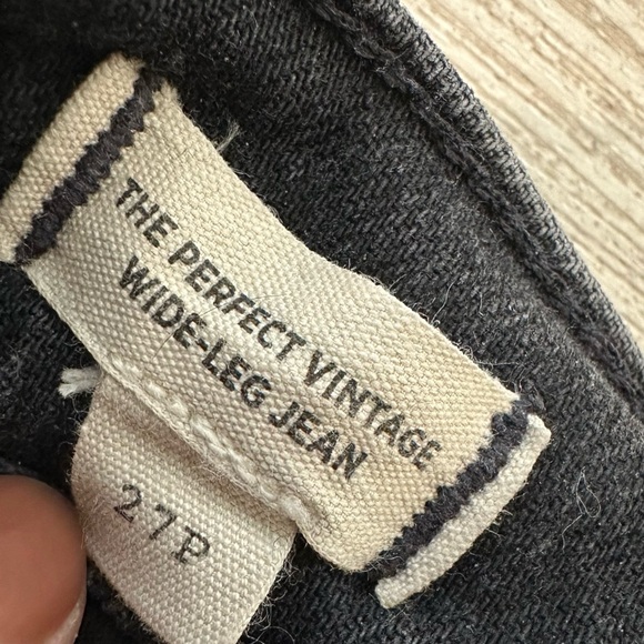 Madewell Perfect Vintage Wide Leg Jean Black 27 P Petite Wide-Leg - Picture 5 of 9